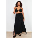 Trendyol Curve Black Maxi Woven Tasseled Beach Skirt | shoptok.hr