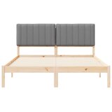 Krevetni okvir s tapiciranim uzglavljem Svijetlo siva Svjetlosiva 205.5 x 155.5 x 84.5 cm | shoptok.hr