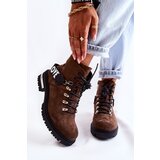 Boto Suede Warm Boots With A Belt Dark Brown Aurelio | Eponuda.ba