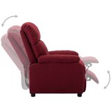  Električni naslonjač od tkanine crvena boja vina | shoptok.hr