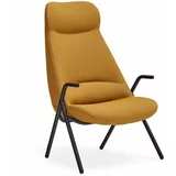 Teulat senf žuta fotelja Dins, visina 114 cm