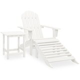 Maison Chic Vrtni Stoli - Stol za vrt Adirondack z naslonjalom za noge in mizo les jelke JS599, (21877655) | Shoptok.si