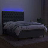  Krevet box spring s madracem LED tamnosivi 140x200 cm tkanina | shoptok.hr