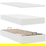  Otomanski okvir kreveta s madracem bijela 80x200cm umjetna koža | shoptok.hr