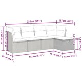 vidaXL 5-dijelna vrtna garnitura od poliratana s jastucima crna | shoptok.hr