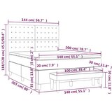  Okvir kreveta s oprugama i madrac svjetlosivi 140x200cm tkanina | shoptok.hr