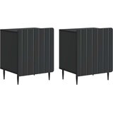  Noćni ormar 2 pcs Crna 43 x 34,5 x 52 cm Konstruirano drvo | shoptok.hr