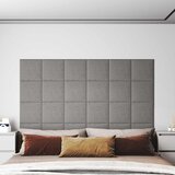  Zidna uzglavlja 12 pcs Svijetlo siva 30 x 30 cm tkanina | shoptok.hr