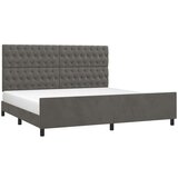  Za krevet s uzglavljem tamnosivi 200x200 cm baršunasti | shoptok.hr