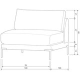 WOOOD Bež modularna sjedeća garnitura (srednji modul ) Couple – | shoptok.hr