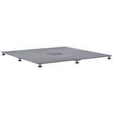 vidaXL Podstavek za senčnik Temno siva lesena podoba 100 x 100 x 4 cm | Shoptok.si