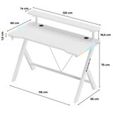 Huzaro Hero 1.9 Beli RGB Gaming sto 120x60cm | Eponuda.com