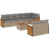  9-dijelni set vrtnih sofa s jastucima bež od poliratana | shoptok.hr