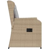 vidaXL Vrtna klop z blazino 2 pcs Bež Poly ratan | Shoptok.si