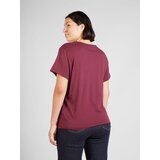 Only Carmakoma Majica 'QUOTE' karminsko rdeča / bela | Shoptok.si