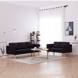 vidaXL 2-dijelni set sofa od tkanine crni Cijene