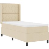  LED Box Spring Krevet s uzglavljem Krema 80 x 200 cm tkanina | shoptok.hr