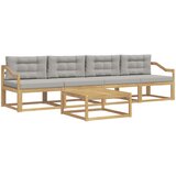  Set vanjskih sofa 4 kom. Bijela i svjetlosiva | shoptok.hr