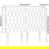  Uzglavlje plavo 163 x 16 x 118/128 cm od tkanine | shoptok.hr
