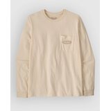 Patagonia Mw 95 Oval Logo Pocket Majica z dolgimi rokavi undyed natural | Shoptok.si