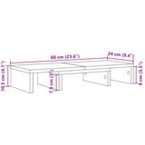  Stalak za monitor podesivi boja hrasta 60 x 24 x 10,5 cm drveni | shoptok.hr