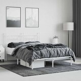 Metalni okvir za krevet s uzglavljem bijeli 140 x 200 cm | shoptok.hr