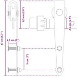 vidaXL Komplet kliznih vrata ormarića 152 cm ugljični čelik | shoptok.hr