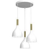 Luster na sajli NOAK 3xE27/15W/230V bela/zlatna | Eponuda.com