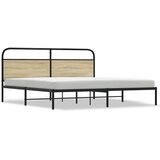  Metalni okvir kreveta bez madraca boja hrasta sonome 183x213 cm | shoptok.hr