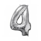 Amscan Balon srebrni br.4 45x66cm 3195801 | Eponuda.ba