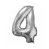 Balon srebrni br.4 45x66cm 3195801