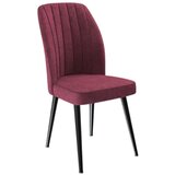Hanah home set trpezarijskih stolica Platinum 4 kom, bordo tkanina Jerry, crne metalne noge | Eponuda.com