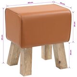  Klupa 40 x 30 x 45 cm Prava koža Smeđa | shoptok.hr