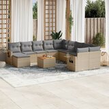 vidaXL 12-dijelni set vrtnih sofa od poliratana s jastucima bež | shoptok.hr
