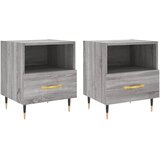 Maison Chic Dvo delni komplet Nočne omarice - Nočne mize siva sonoma 40x35x47,5 cm inženirski les, (21688787) Cene