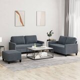 vidaXL Sedežna garnitura 3-delna z blazinami temno siv žamet | Shoptok.si