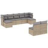  The Living Store Vrtna garnitura 9-delna z blazinami bež poli ratan - Vrtna Sedežna Garniture, (21443554) | Shoptok.si