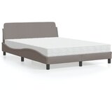 vidaXL Postelja z vzmetnico taupe 140x200 cm blago Cene