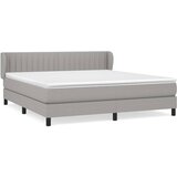Maison Chic Box spring postelja - Vzmetna postelja z vzmetnico svetlo siva 160x200 cm žamet SL19813, (21893776) | Shoptok.si