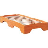  Okvir kreveta bez madraca koji se može složiti vosak smeđi drvo | shoptok.hr