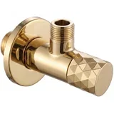 Kotnični ventil Diamond 03 1/2" x 3/8" Gold