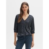 Opus Bluza 'Sannah' nočno modra / rjava / bela | Shoptok.si