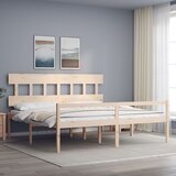 vidaXL okvir kreveta s uzglavljem 200 x 200 cm od masivnog drva | shoptok.hr