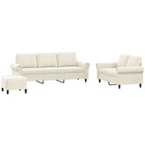  3-dijelni set sofa s jastucima krem baršunasti | shoptok.hr