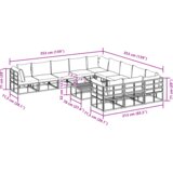  Sjedeća garnitura za vrt 12 pcs Crna 70 x 70 x 32 cm Aluminij | shoptok.hr