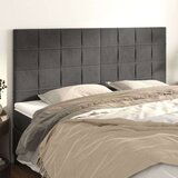  Posteljno vzglavje 4 kosa temno siv 90x5x78/88 cm žamet, (20792556) | Shoptok.si