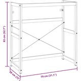  Okvir za kupaonski umivaonik crni 79 x 38 x 83 cm željezni | Eponuda.ba