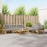  Set vanjskih sofa 6 kom. Bijela i svjetlosiva | shoptok.hr