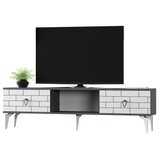 Hanah home TV komoda Varna, 150x44,6x29,6 cm, Antracit-Bijela | Eponuda.ba