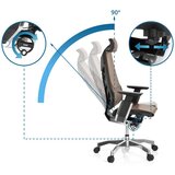 MID.YOU Pisarniški Stol Genidia Pro, Rjava, Črna, Pravo Usnje | Shoptok.si